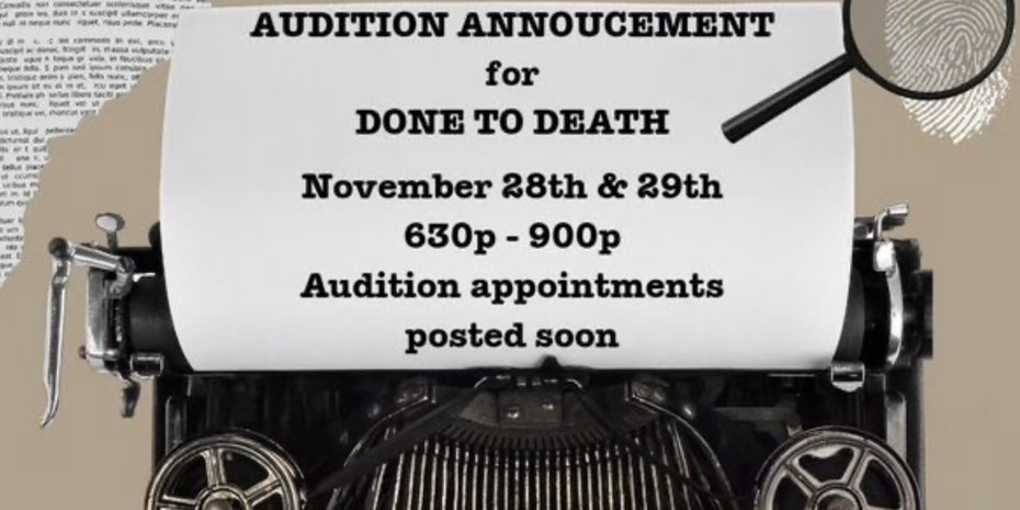 Auditions: Done to Death by Fred Carmichael